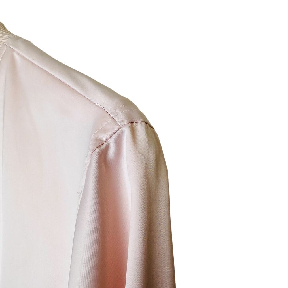 Mistress Rocks Boss Lady Pink Satin Bomber Jacket Size Small - Picture 10 of 14